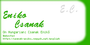 eniko csanak business card